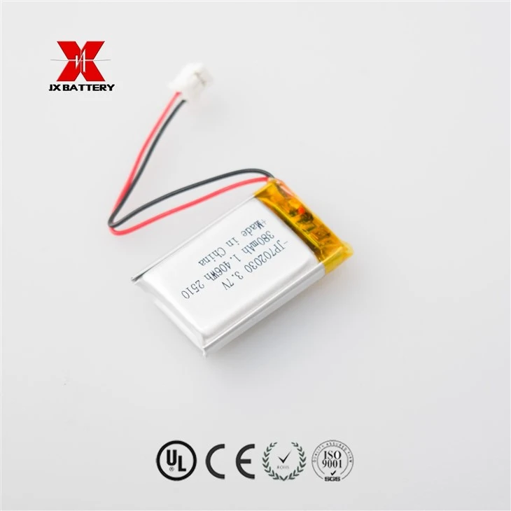 Lipo Battery 702030 3.7V 380mah Lithium Polymer Rechargeable Battery factory