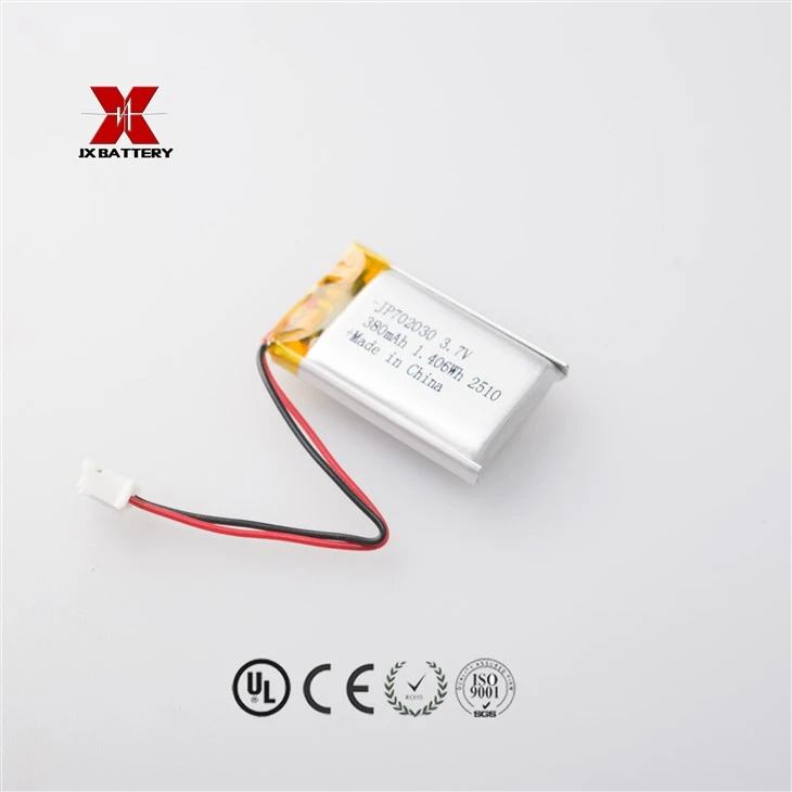Lipo rafhlaða 702030 3.7V 380mah Lithium Polymer endurhlaðanleg rafhlaða